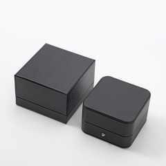 FANXI Custom black PU leather velvet necklace box