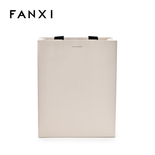 FANXI Custom beige coated paper jewelry bag