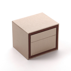 FANXI Custom champagne paper microfiber ring box