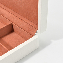 FANXI Custom white PU leather suede bangle case