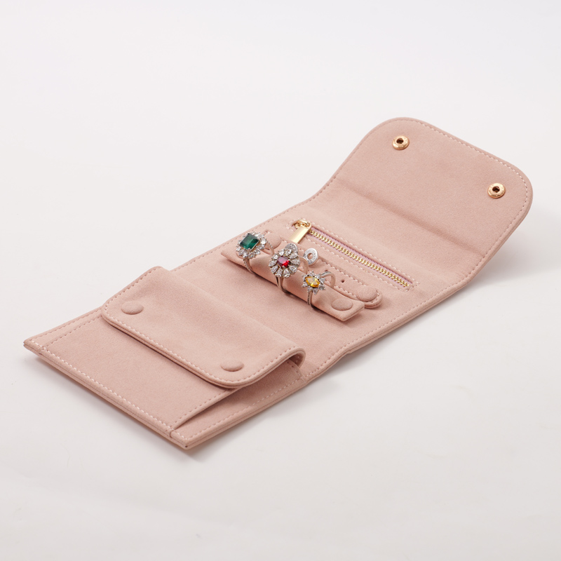 FANXI Custom pink paper box microfiber jewelry box