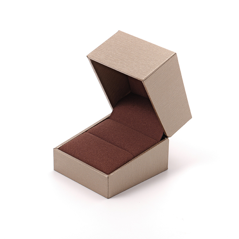 FANXI Custom champagne paper microfiber ring box