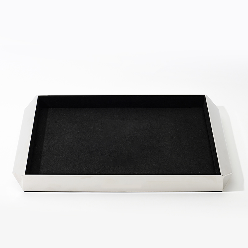 FANXI Custom black microfiber jewelry display tray