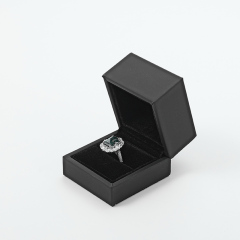 FANXI Custom balck PU leather velvet ring box