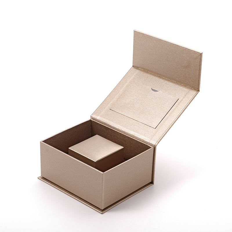FANXI Custom grey leathere paper velvet jewelry box