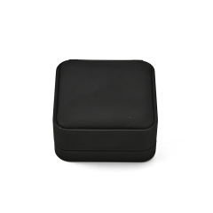 FANXI Custom black PU leather microfiber bracelet box
