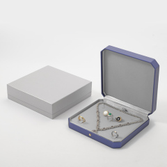 FANXI Custom blue PU leather velvet set box
