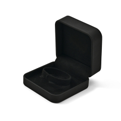 FANXI Custom black PU leather microfiber bracelet box