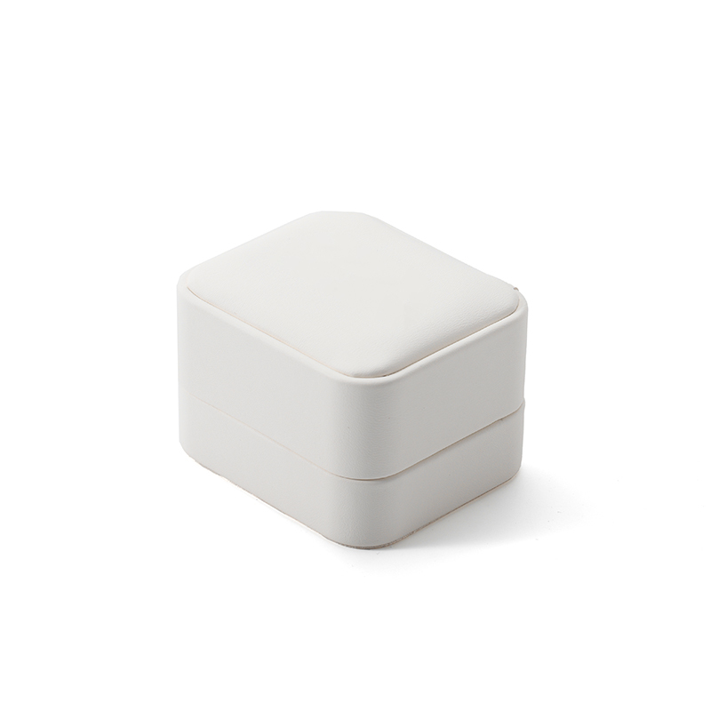 FANXI Custom white PU leather microfiber earring box