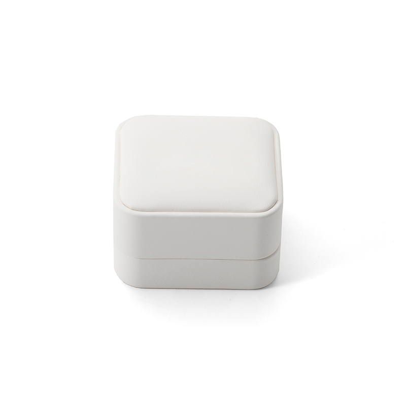 FANXI Custom white PU leather microfiber earring box