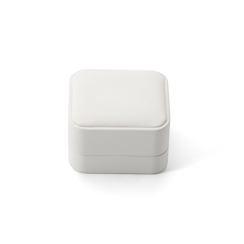 FANXI Custom white PU leather microfiber earring box