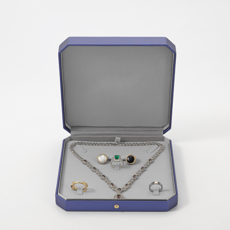 FANXI Custom blue PU leather velvet set box