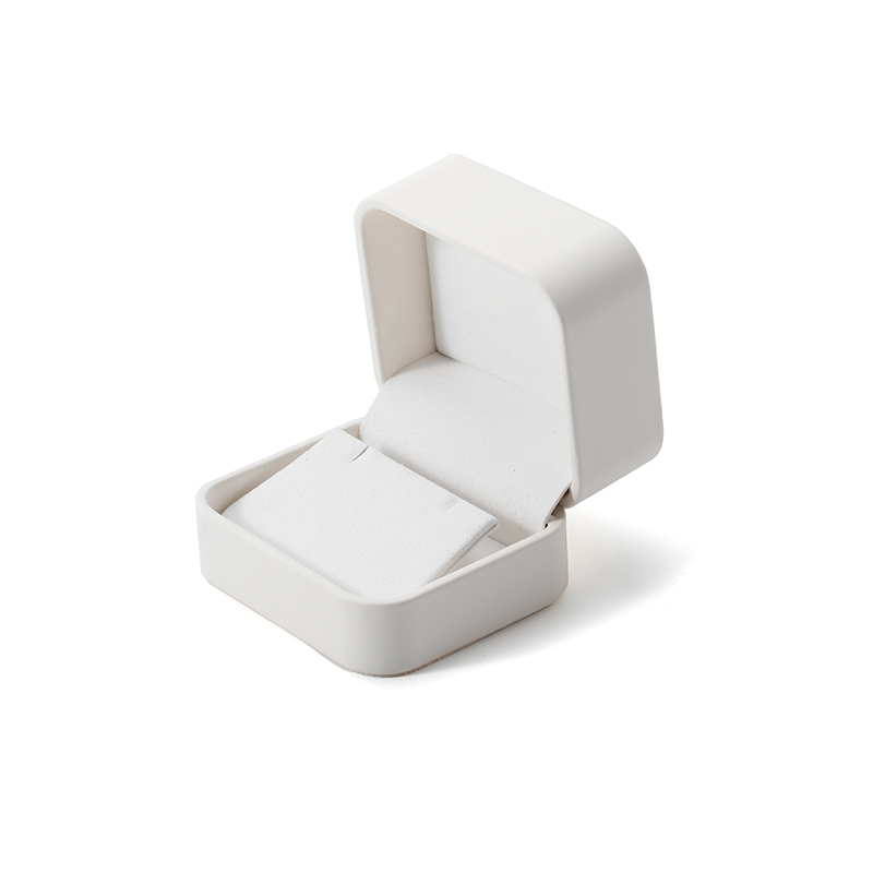 FANXI Custom white PU leather microfiber earring box