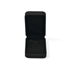 FANXI Custom black PU leather microfiber pendant box