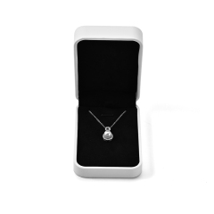 FANXI Custom white PU leather microfiber pendant box