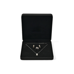 FANXI Custom black PU leather microfiber set box