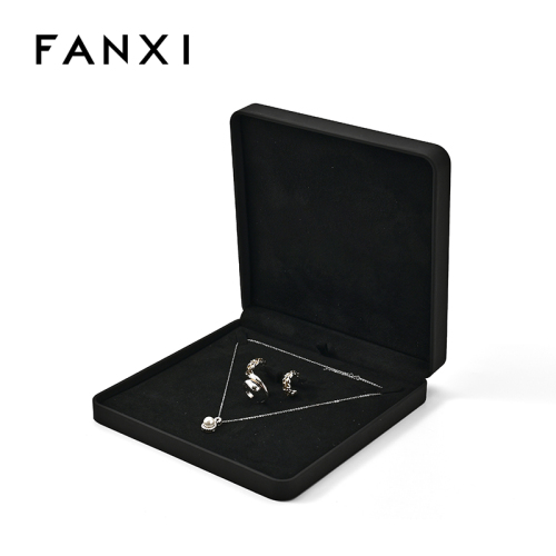 FANXI Custom black PU leather microfiber set box