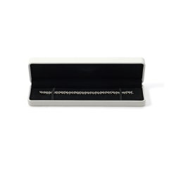 FANXI Custom white PU leather microfiber bracelet box