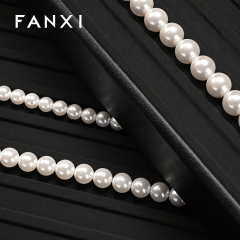 FANXI New arrival Black PU Leather Jewelry Display Tray