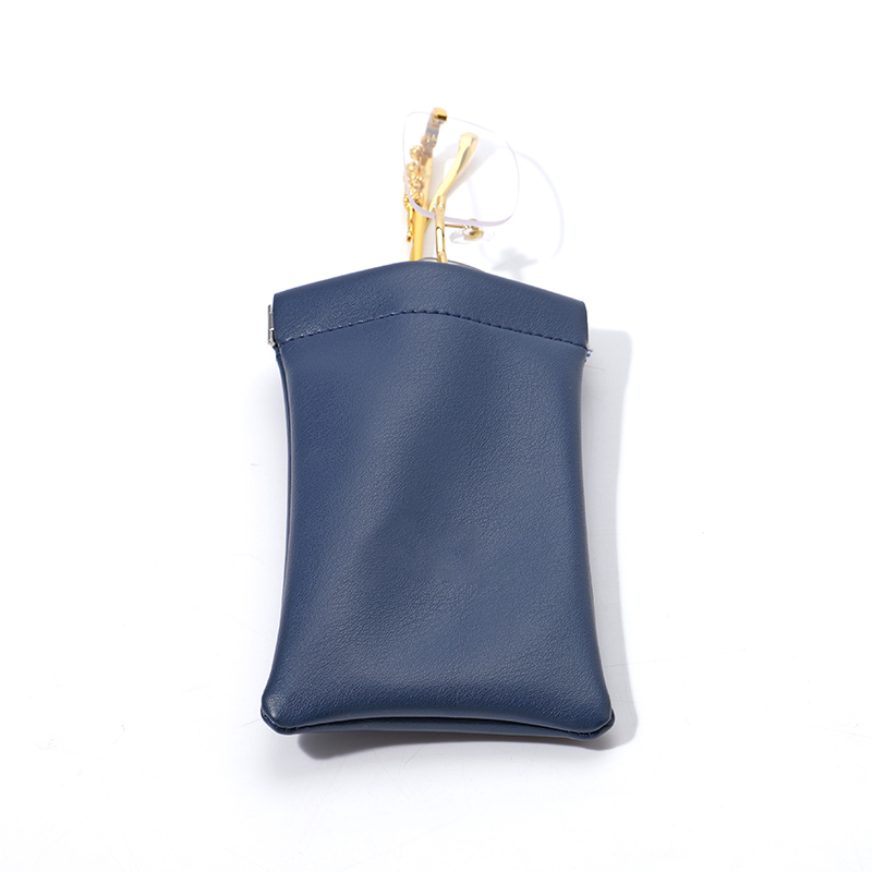 FANXI Custom ink blue leather jewelry bag