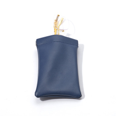 FANXI Custom ink blue leather jewelry bag