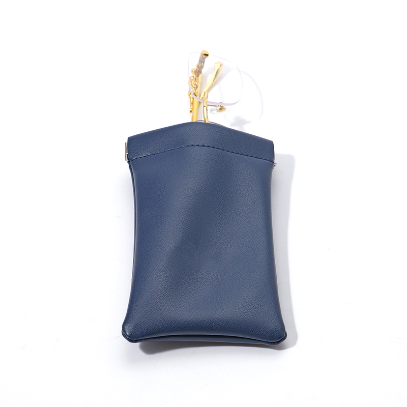 FANXI Custom ink blue leather jewelry bag