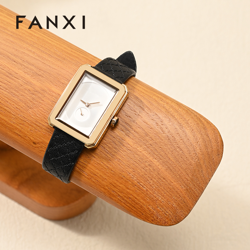 FANXI Fashion Natural Wood Color Wood Jewelry Display Rack
