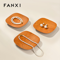 FANXI Hot Sale Wood Color Solid Wood Storage Tray