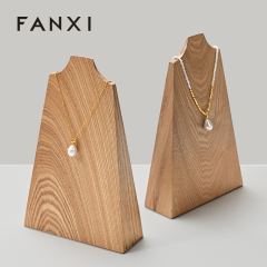 FANXI Luxury Wood Color Solid Wood Jewelry Display Rack