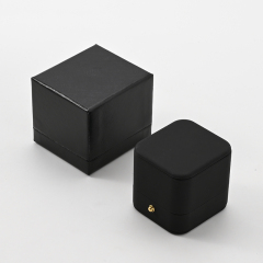 FANXI Custom Black PU Leather Microfiber Ring Box