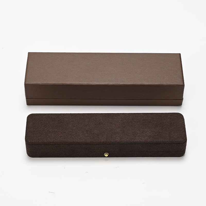 FANXI Custom Brown Microfiber PU Leather Pendant Box