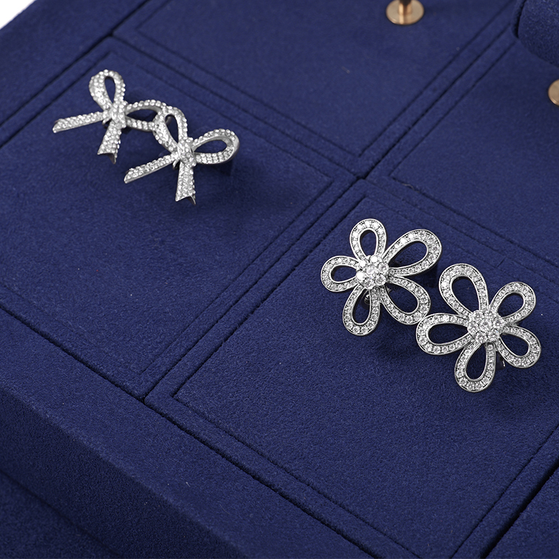 FANXI Custom Blue Suede Jewelry Display Set