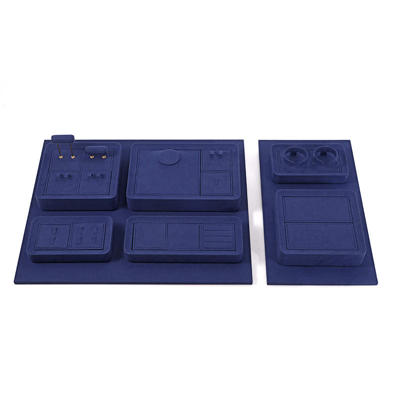 FANXI Custom Blue Suede Jewelry Display Set