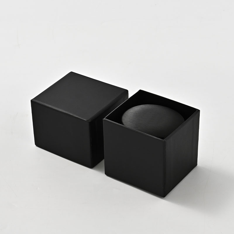 FANXI Custom Black PU Leather Velvet Ring Box