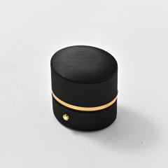 FANXI Custom Black PU Leather Velvet Ring Box