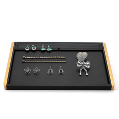 FANXI Custom Black PU Leather Jewelry Plate