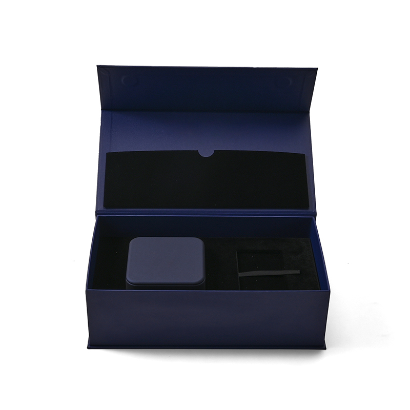 FANXI Custom Blue Paper Microfiber PU Bracelet Box