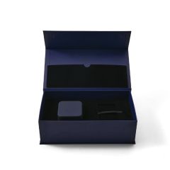 FANXI Custom Blue Microfiber Leatherette Paper Ring Box