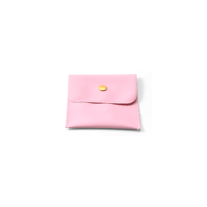 FANXI Custom Pink PU Leather Jewelry Pouch