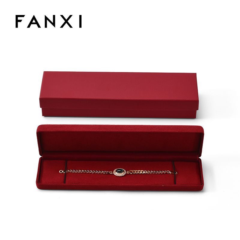 FANXI Custom Red Full Microfiber Long Chain Box