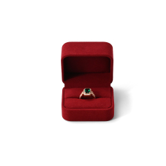 FANXI Custom Red Full Microfiber Ring Box