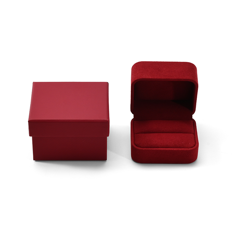 FANXI Custom Red Full Microfiber Ring Box