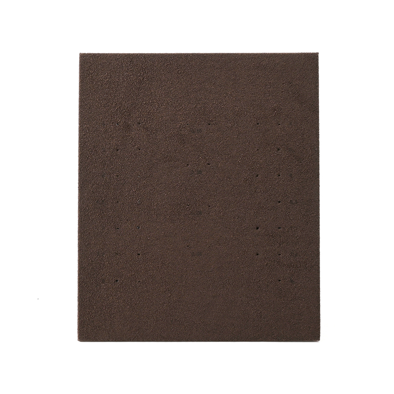 FANXI Custom Brown PU Leather Microfiber Earring Display