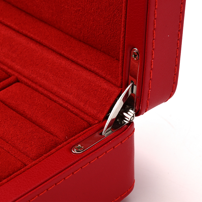 FANXI Custom Red PU Leather Microfiber Ring Case