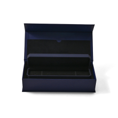 FANXI Custom Blue Microfiber Leatherette Paper Chain Box