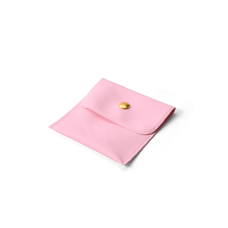 FANXI Custom Pink PU Leather Jewelry Pouch