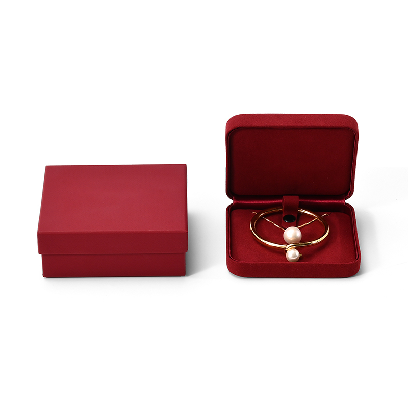 FANXI Custom Red Full Microfiber Bangle Box