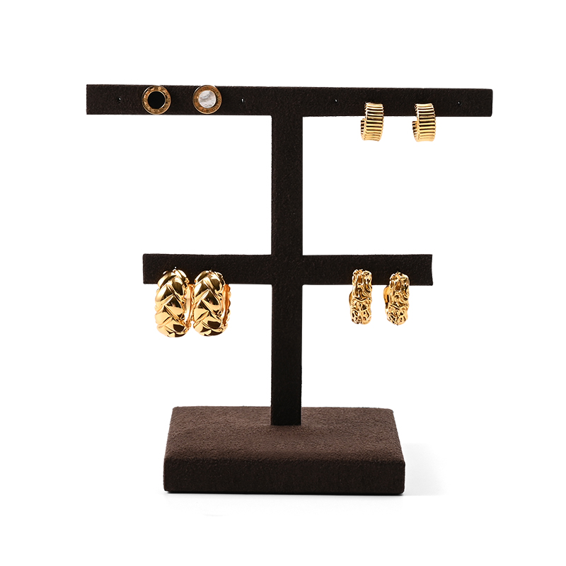 FANXI Custom Beige PU Leather Earring Display