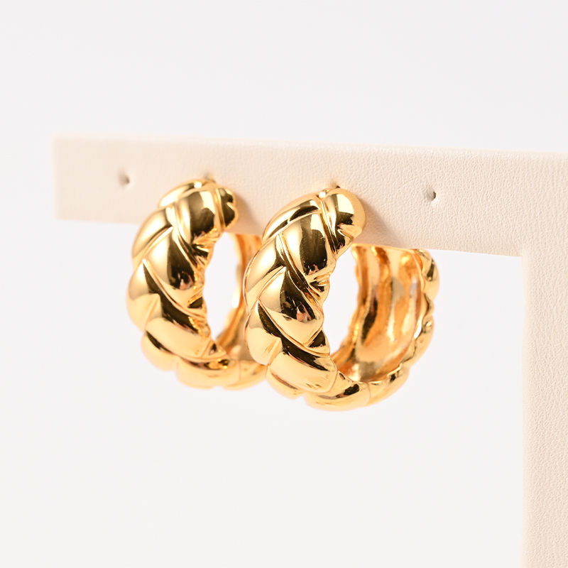 FANXI Custom Beige PU Leather Earring Display