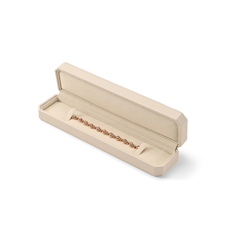 FANXI Custom Pale Yellow PU Leather Velvet Long Box